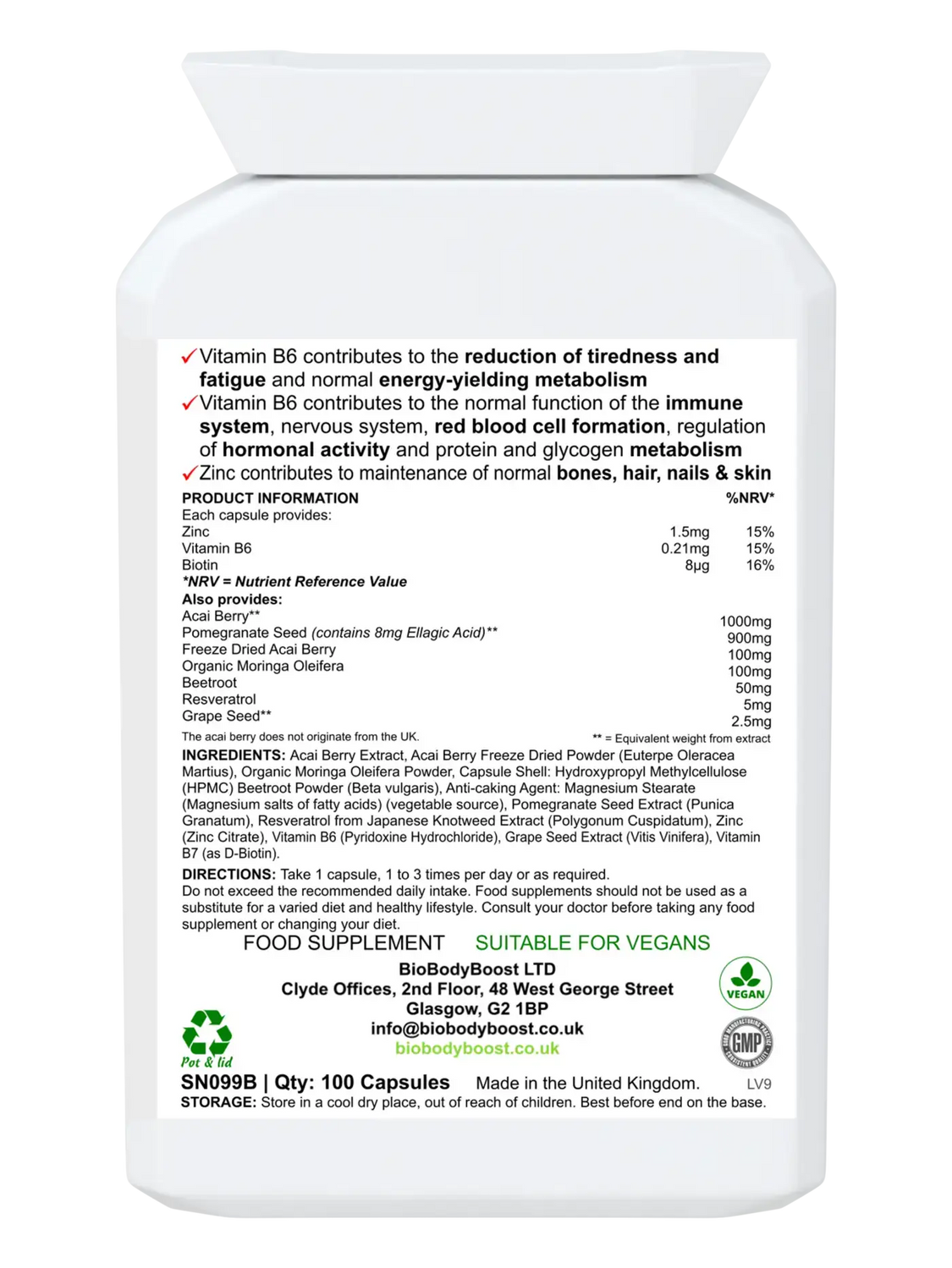 Immunity Booster Supplements | Acai Bio Complex | BioBodyBoost