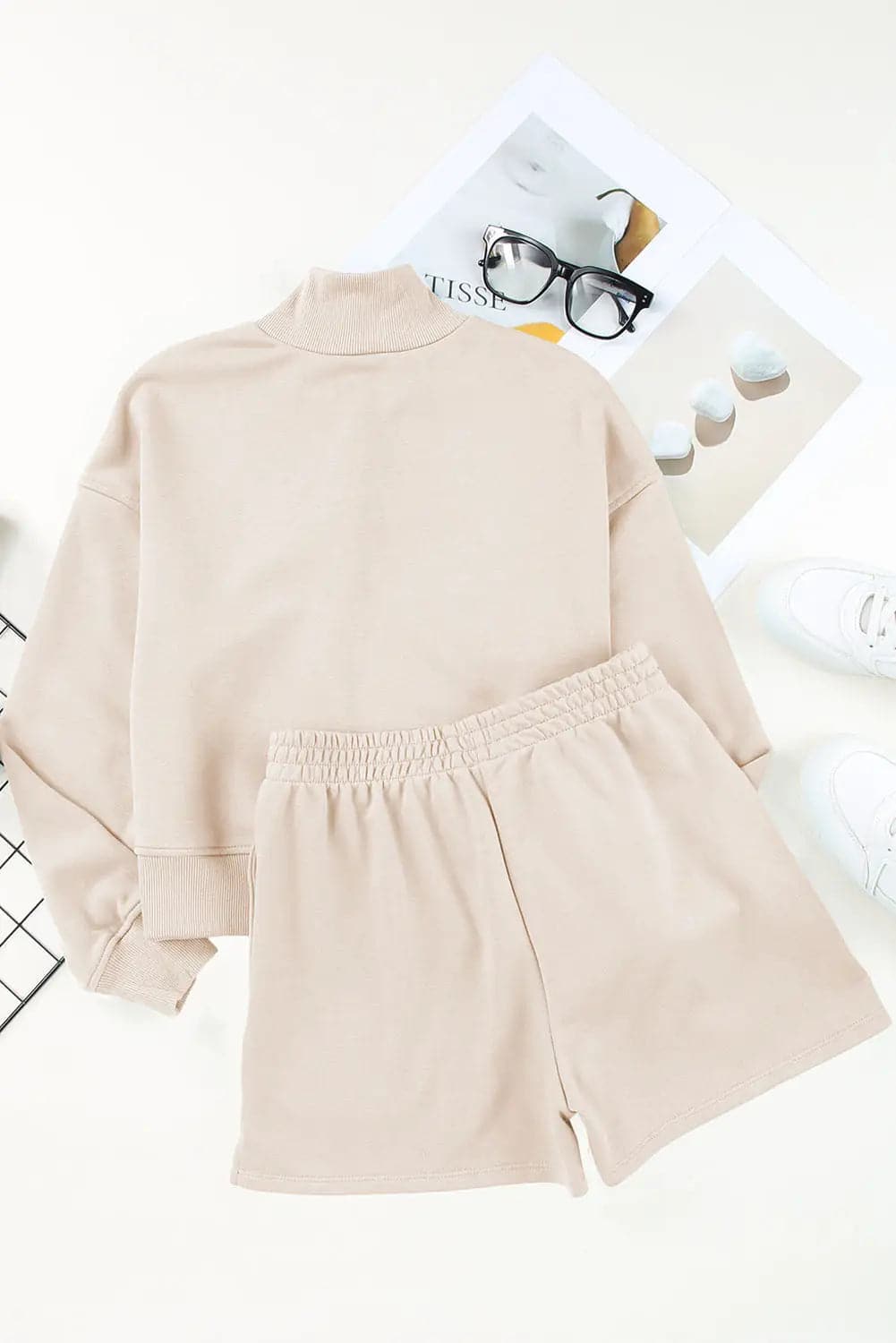 Casual Two Piece Shorts | Apricot Short Set | BioBodyBoost