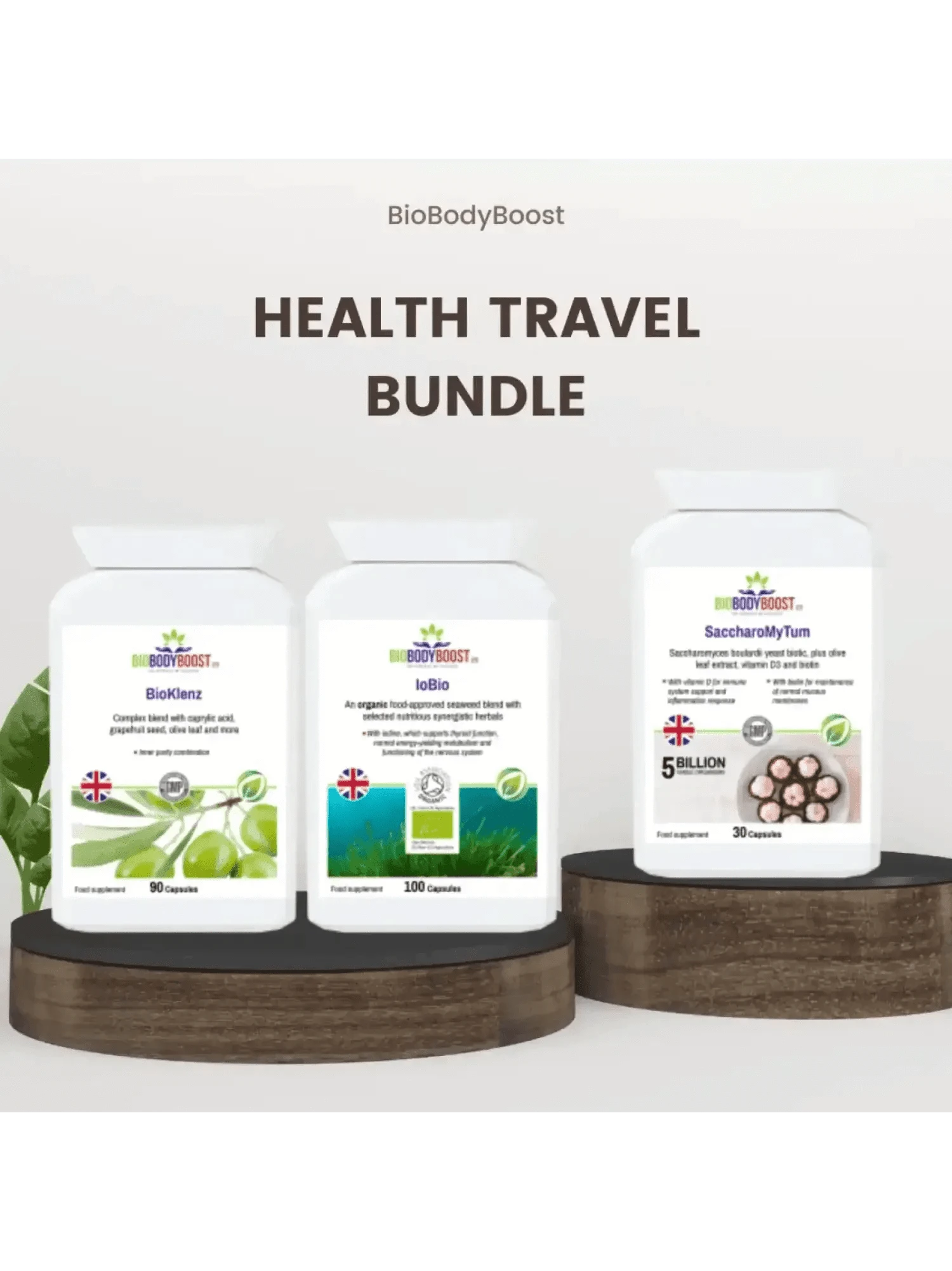 BioBodyBoost Food Supplement BioBodyBoost Plant-Based Travel Supplements Bundle