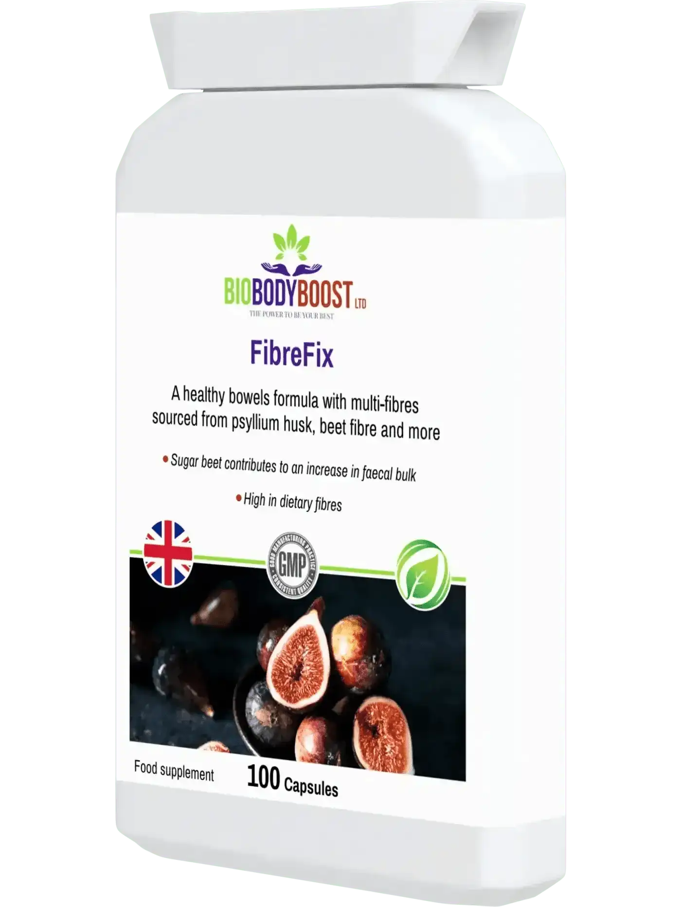 BioBodyBoost Food Supplement FibreFix - Psyllium Husk Dietary Fibre
