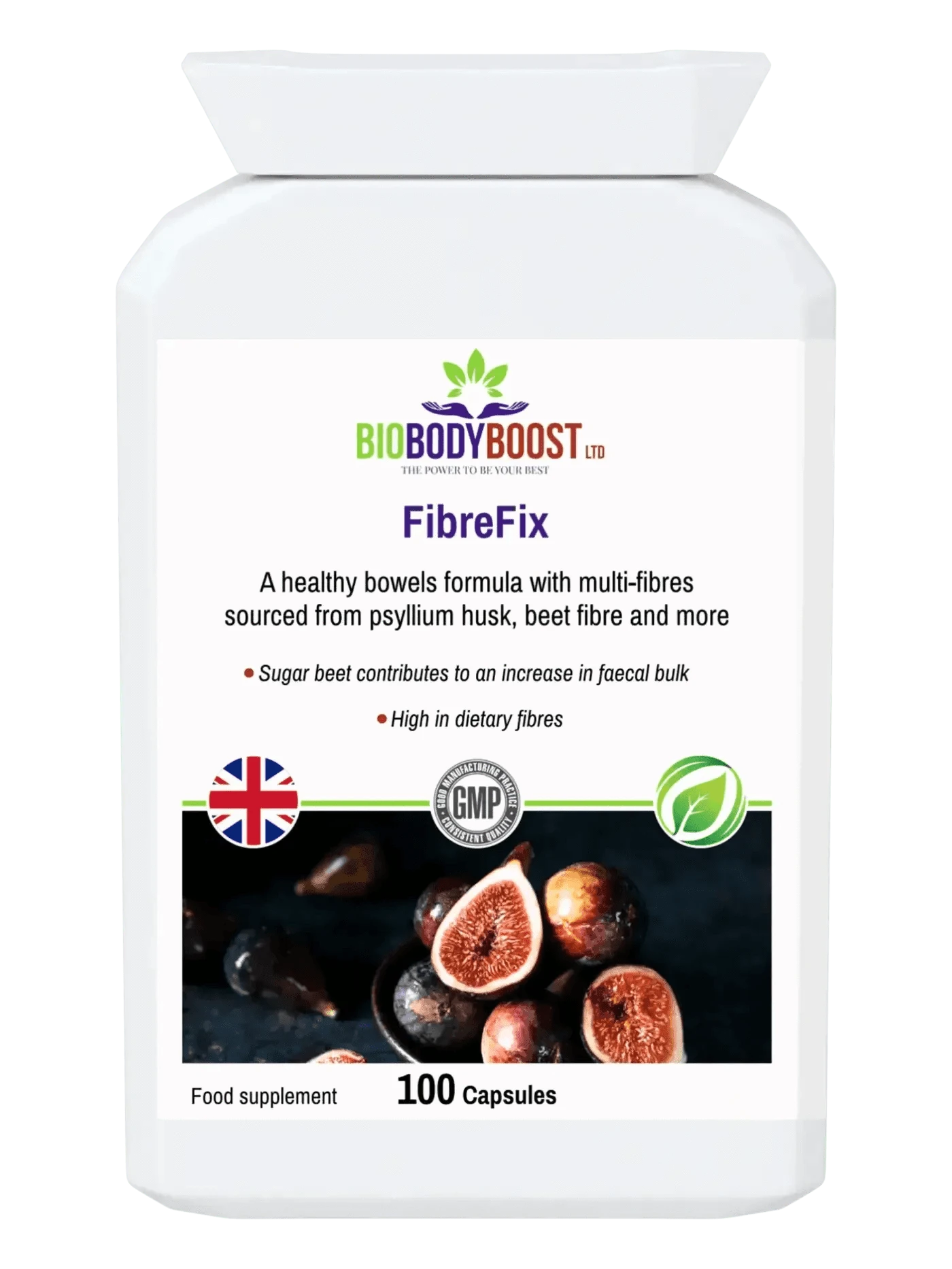 BioBodyBoost Food Supplement FibreFix - Psyllium Husk Dietary Fibre