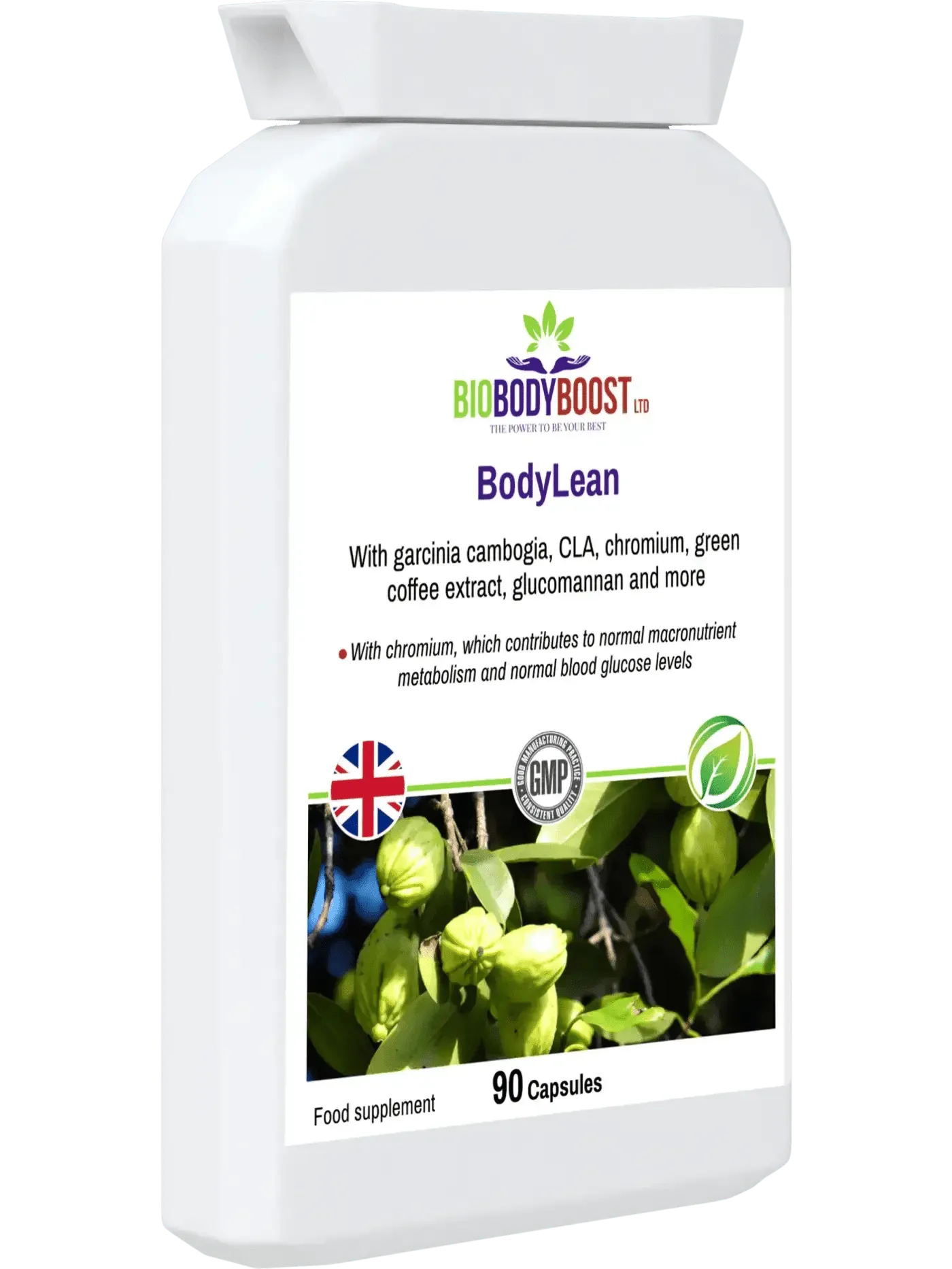 BioBodyBoost Garcinia Cambogia BodyLean Supplement 90 Capsules for Metabolism Support