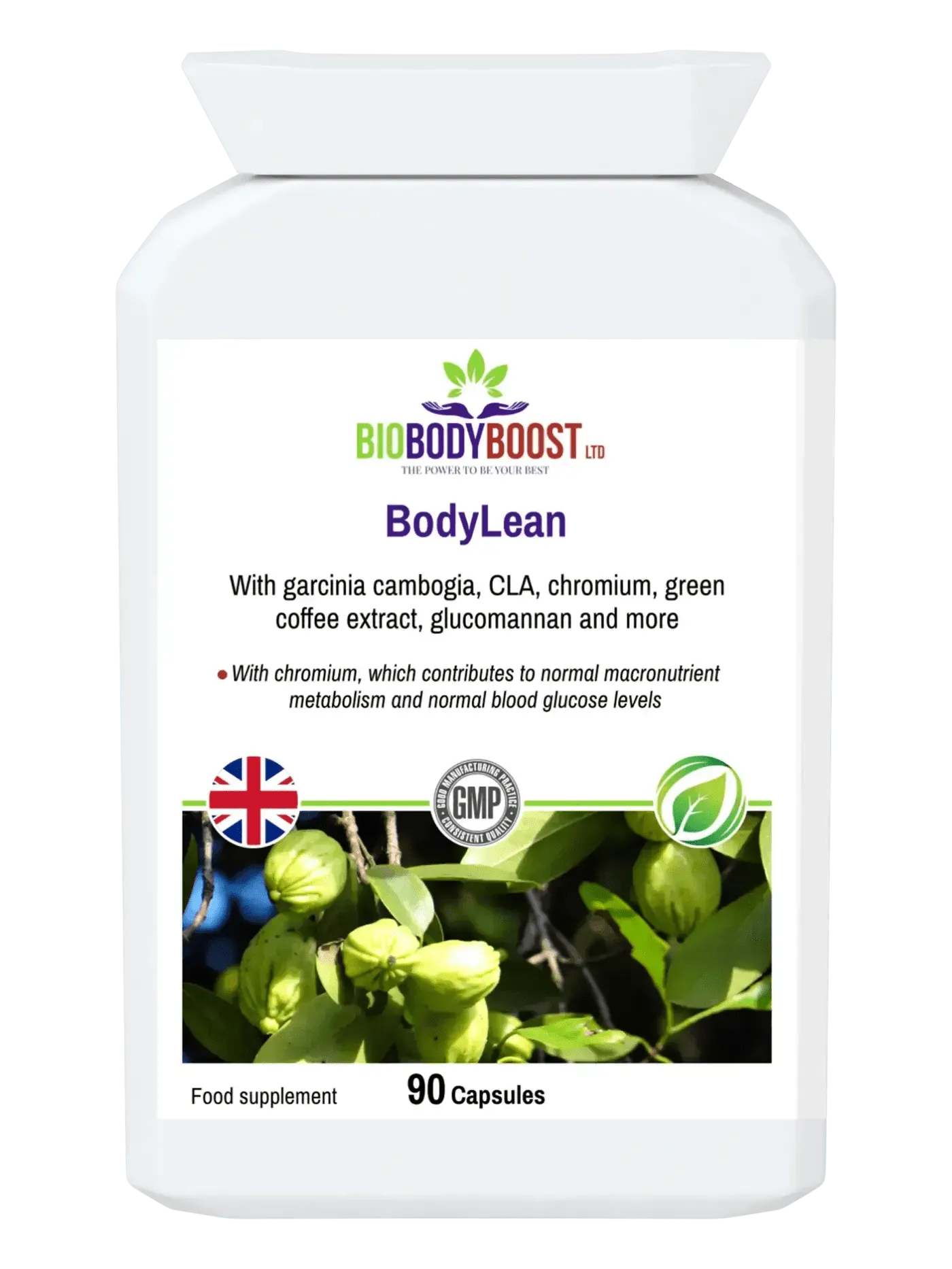 BioBodyBoost Garcinia Cambogia BodyLean Capsules with CLA and chromium for metabolism support