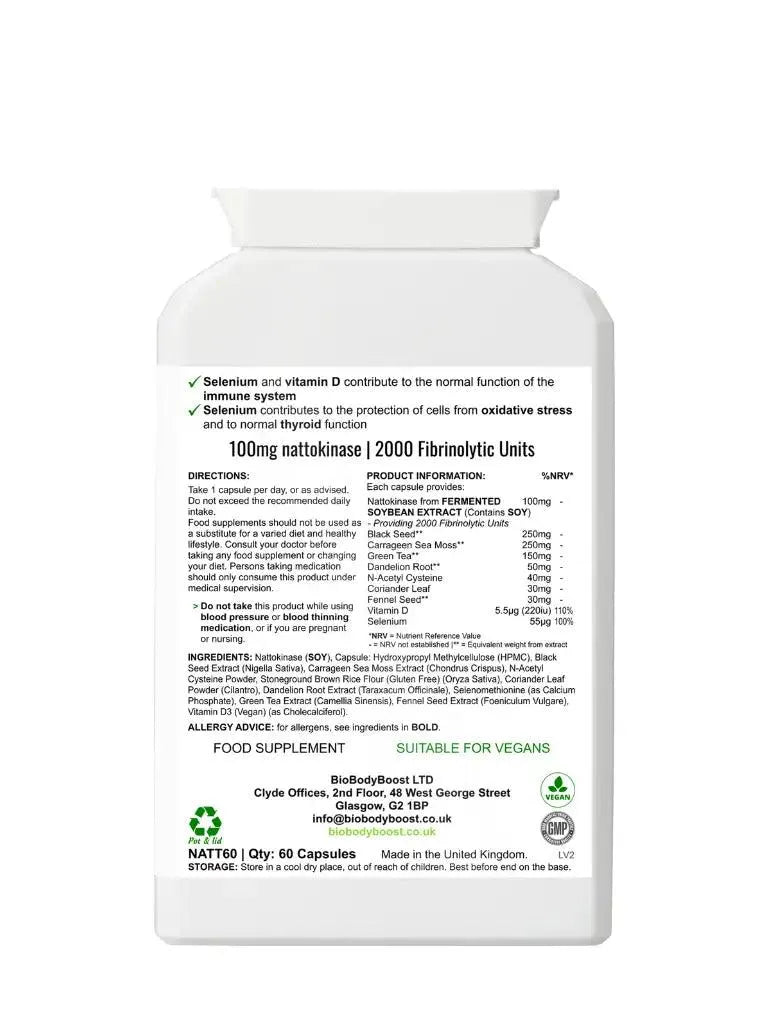 BioBodyBoost Herbal Multivitamins with Nattokinase for immune support and overall wellness