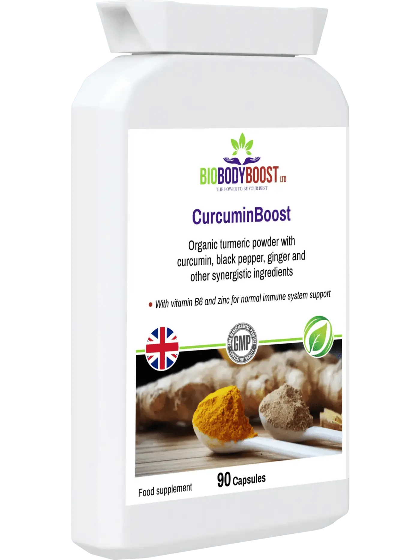 BioBodyBoost organic turmeric curcumin capsules with synergistic ingredients for immune support