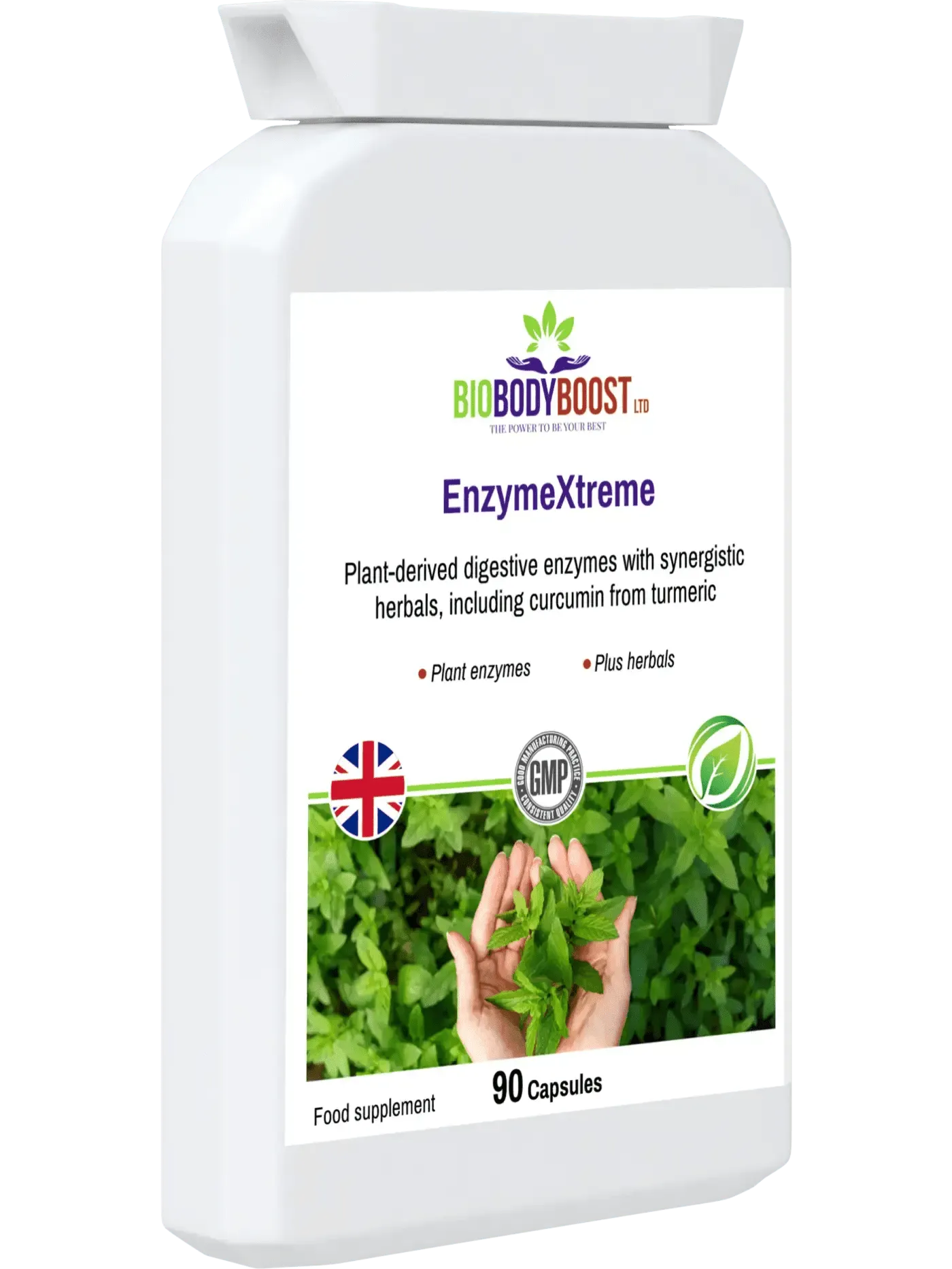 BioBodyBoost EnzymeXtreme Digestive Supplements with Plant Derived Digestive Enzymes and turmeric extract
