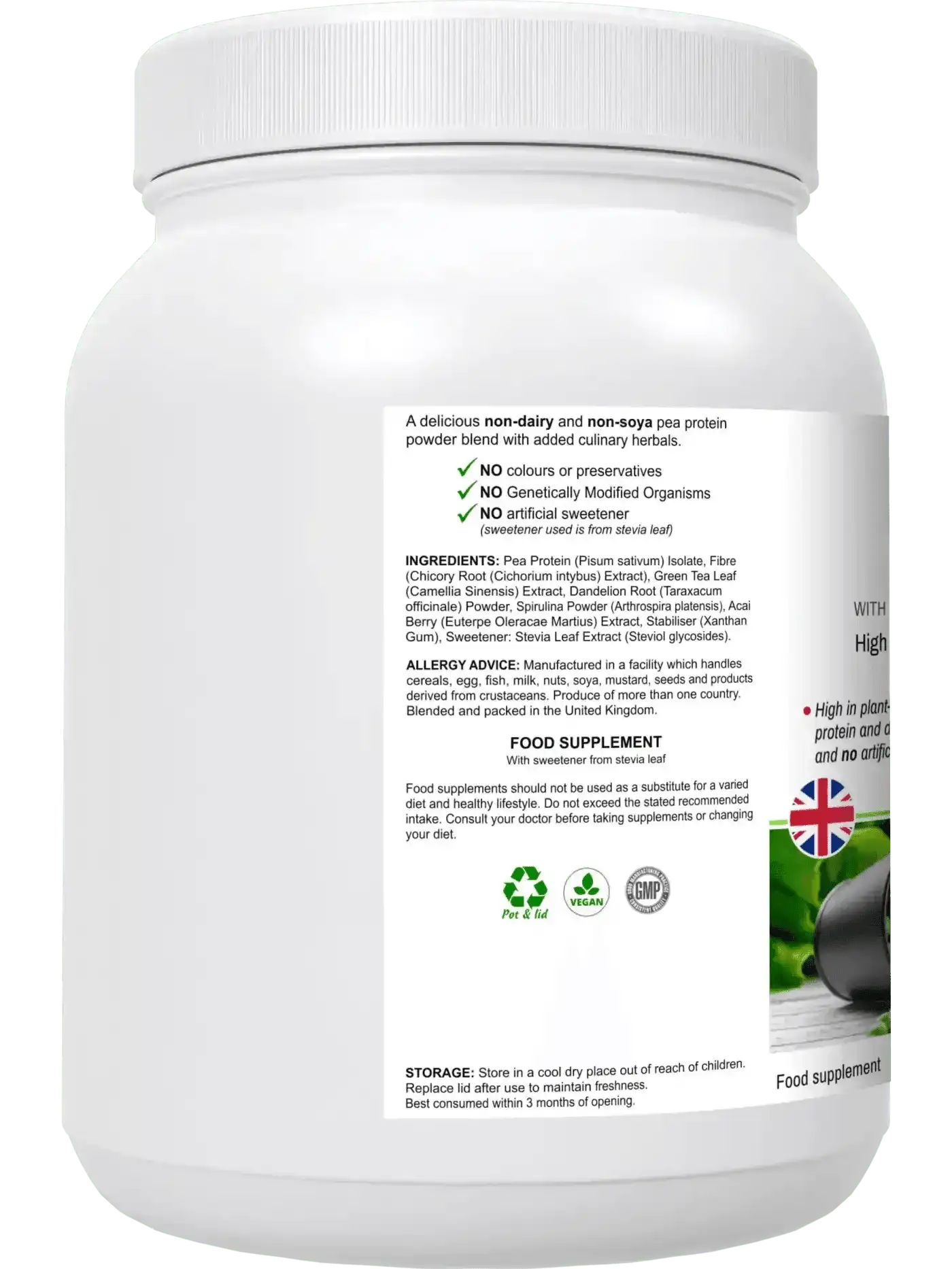 BioBodyBoost Protein Powders PeaPro - High Protein Vegan Pea Protein Powder