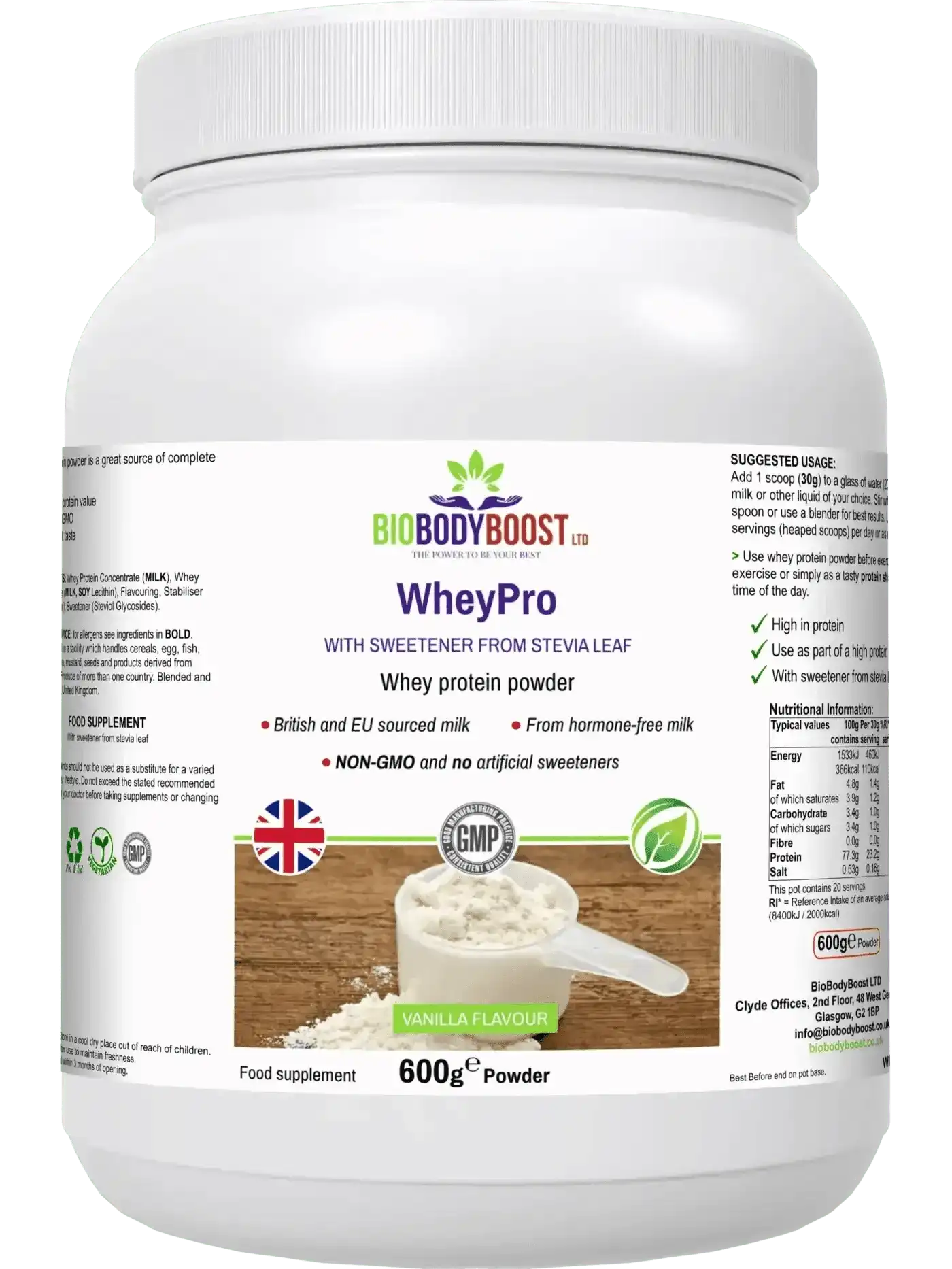 BioBodyBoost Protein Powders WheyPro Vanilla - Whey Protein Powder