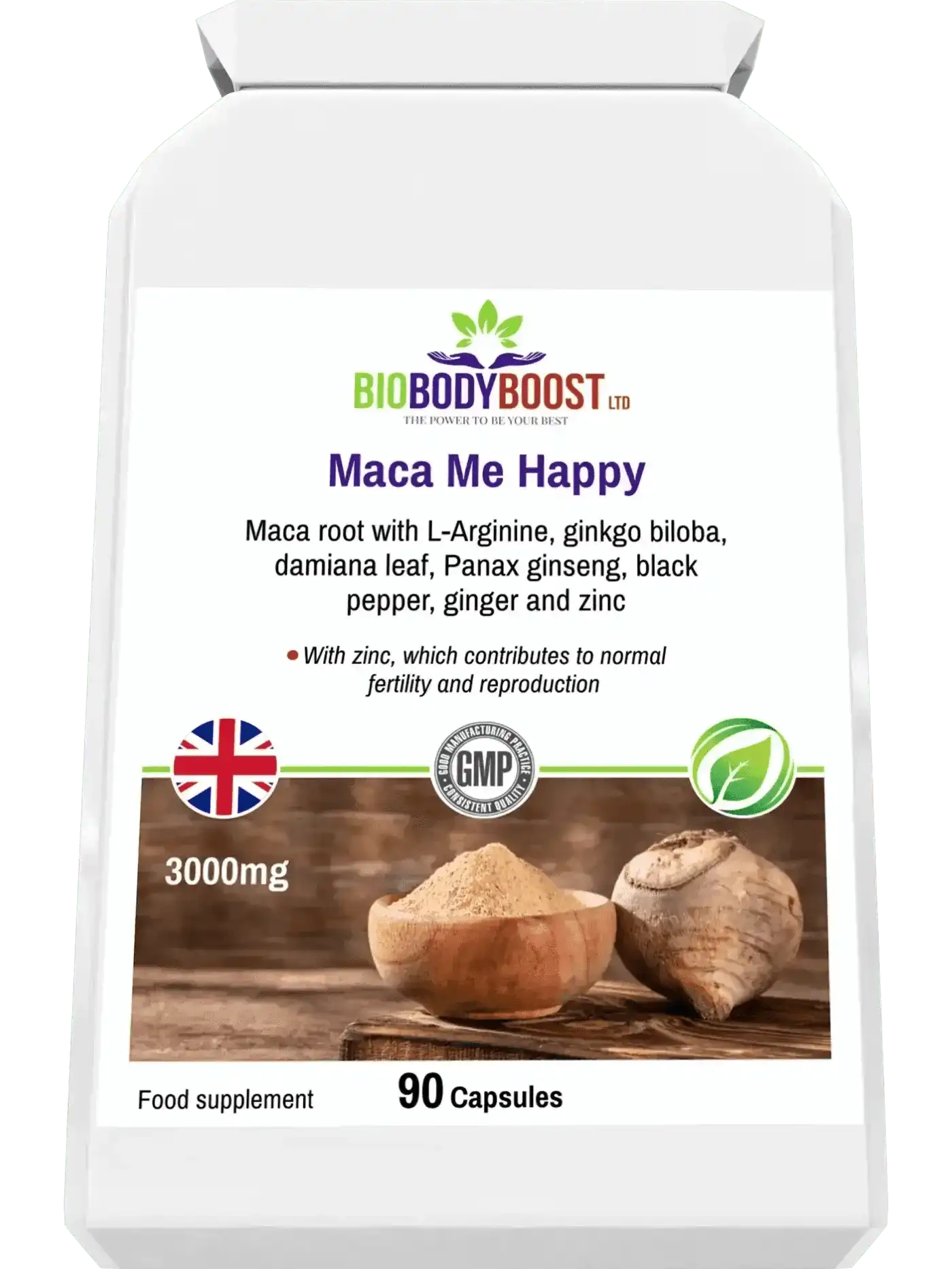 BioBodyBoost Vitamins & Supplements BioBodyBoost Maca Reproductive Health Supplement - 90 Capsules