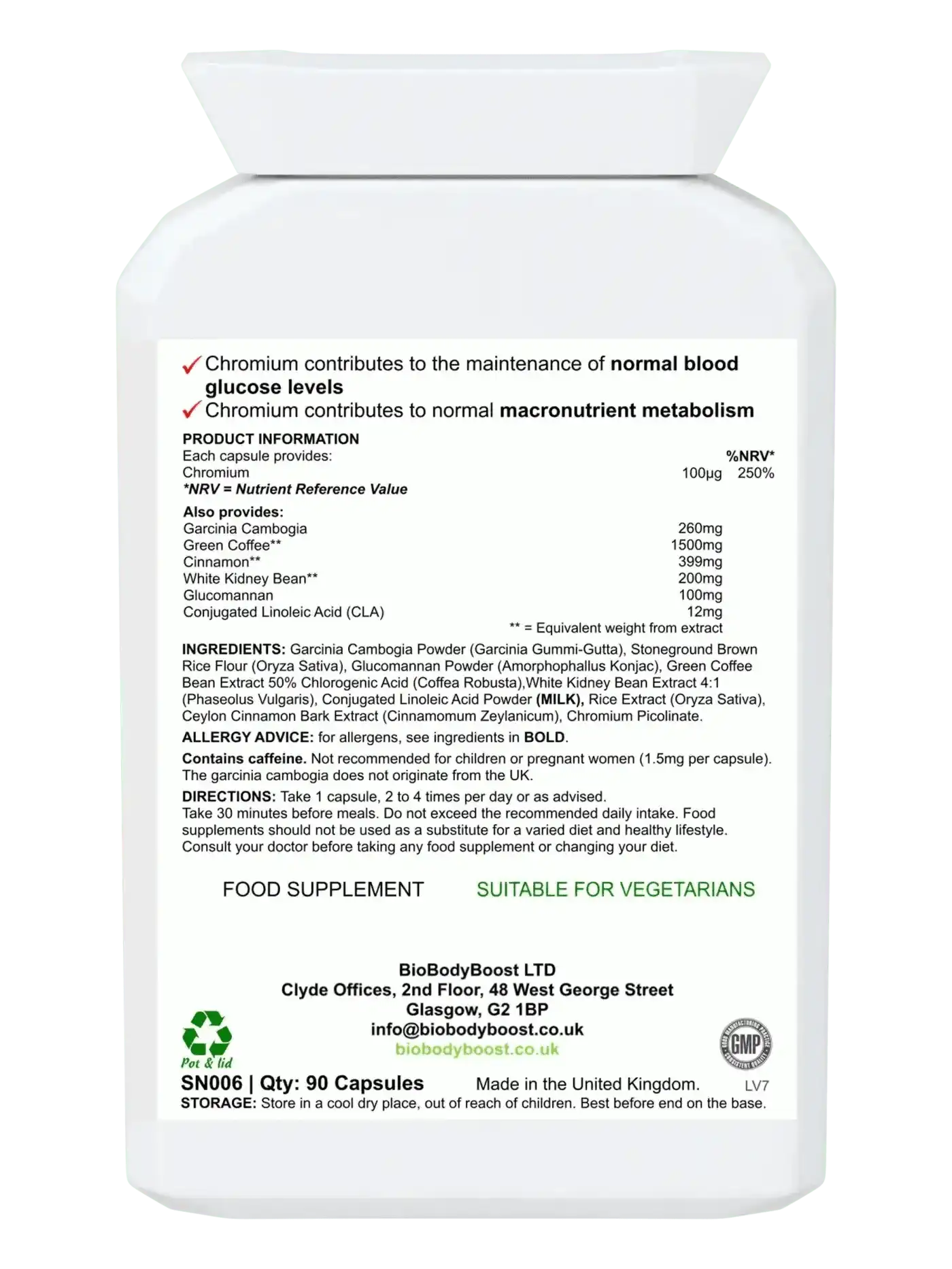BioBodyBoost Vitamins & Supplements BodyLean - Garcinia Cambogia Complex