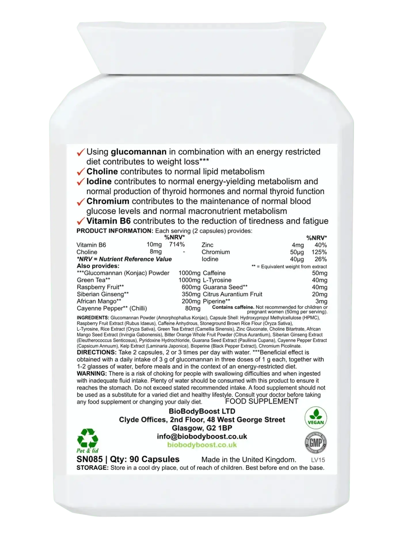 BioBodyBoost Weight Loss BioBodyBoost Natural Appetite Suppressant Supplement - BioBurn