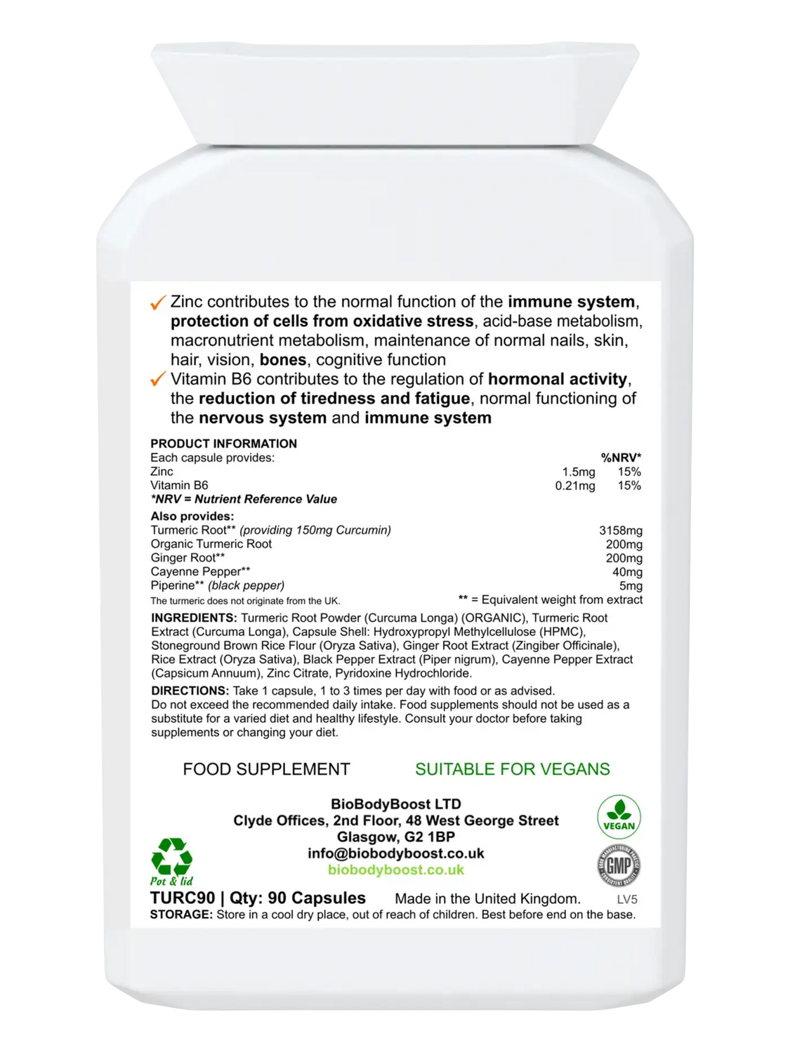CurcuminBoost - Turmeric Herbal Combination Vitamins & Supplements powder
