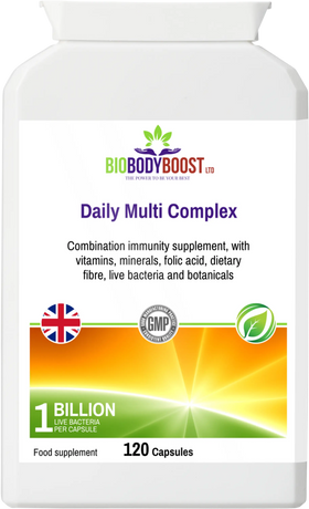 Daily Multi Complex — 17 Vitamins & Minerals with Probiotics, Fibre & Botanicals (120 Caps)