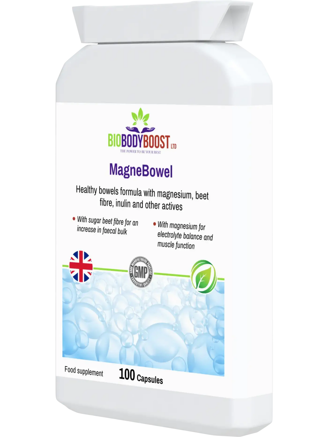MagneBowel Magnesium Cleanse & Detox Formula - Vitamins Supplements sugar beet fibre