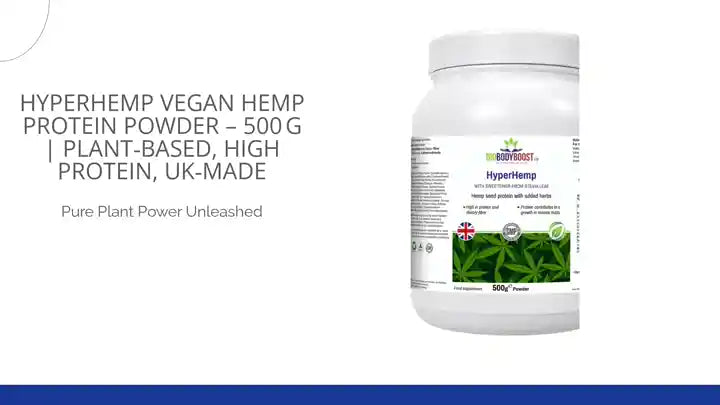 HyperHemp Vegan Hemp Protein Powder – 500 g | Plant‑Based, High Protein, UK‑Made by@Outfy