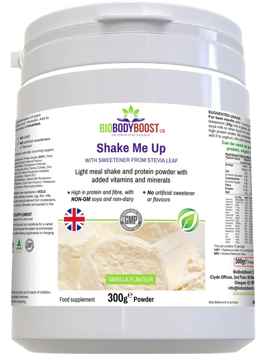 Shake Me Up (vanilla flavor) Vegan Protein Powder Blend - Diet Shakes normal energy - yielding metabolism