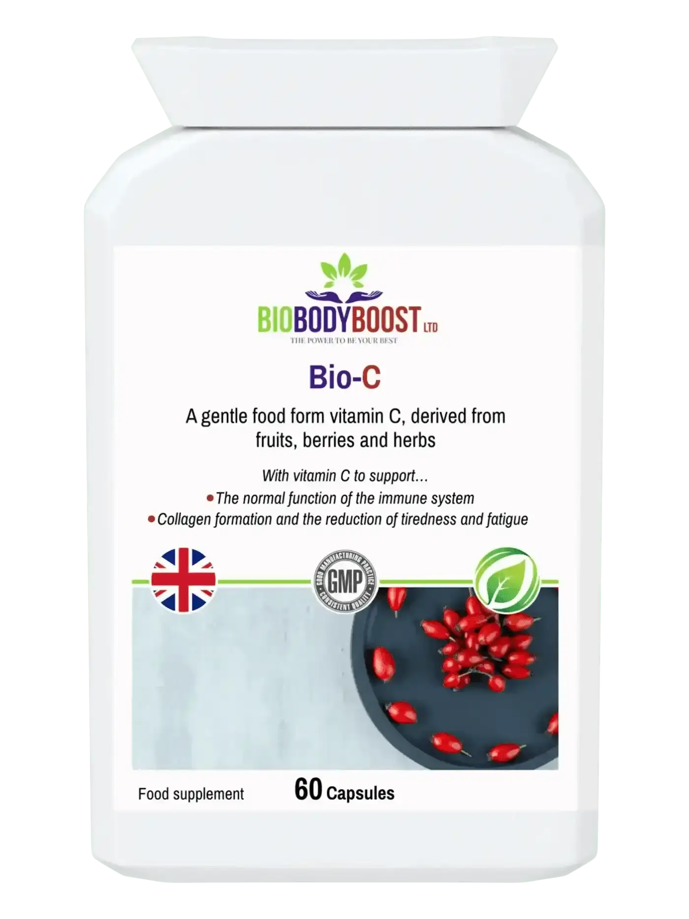 Bio-C food form non-acidic vitamin C 125mg UK