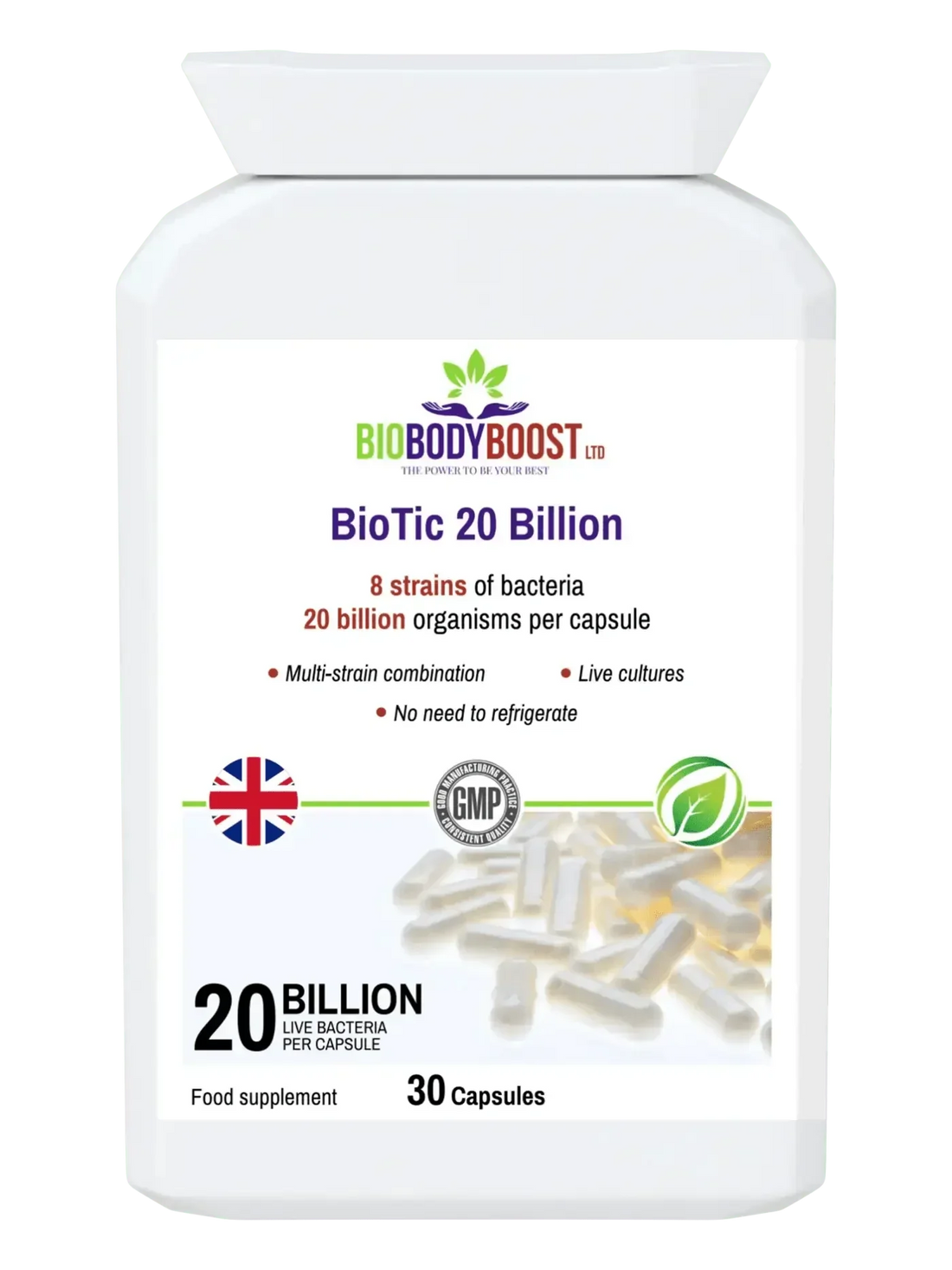 Improve Gut Health with BioTic 20 Billion Vegan Probiotic