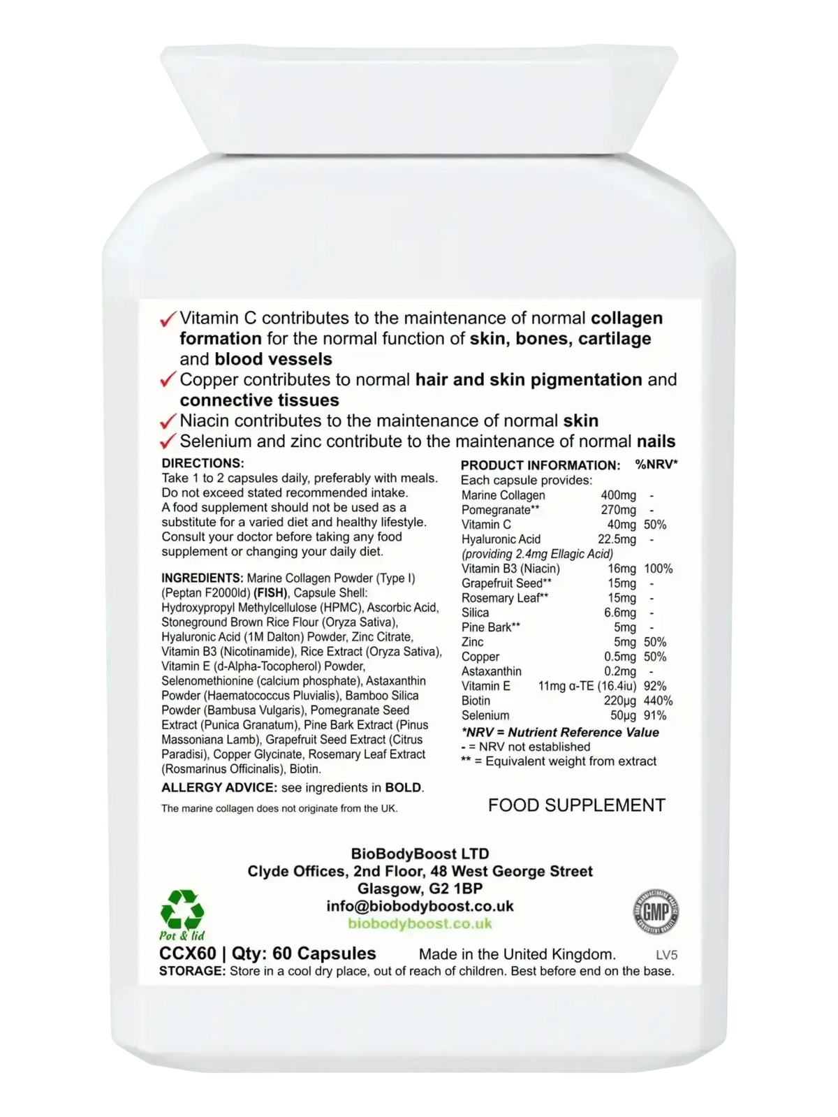 BioBeauty Blend vitamin C for collagen synthesis UK