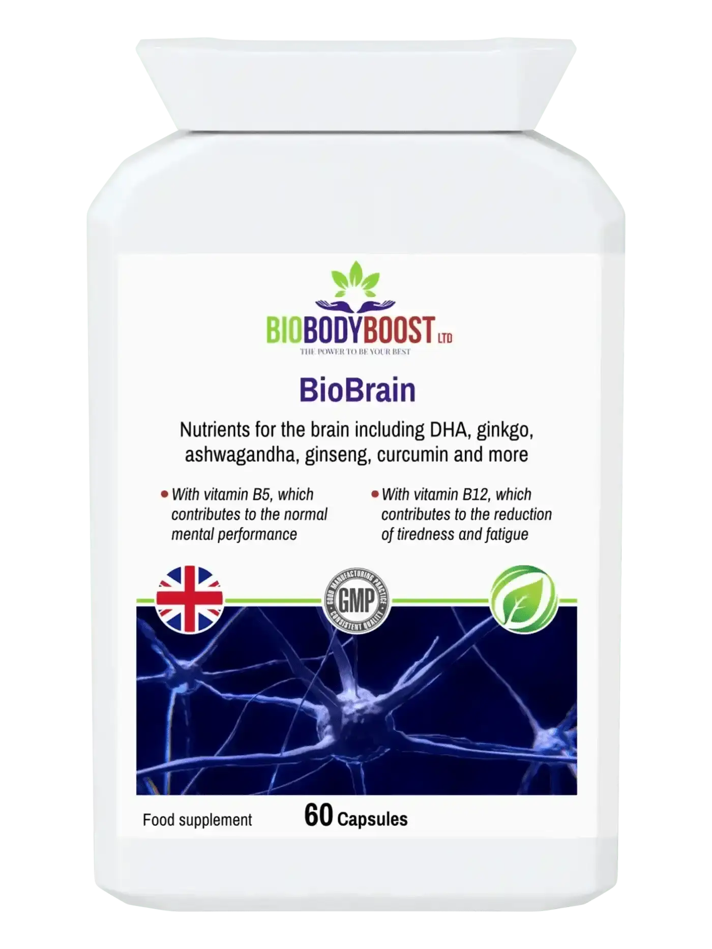 BioBrain nootropic supplement UK with bacopa monnieri 300mg
