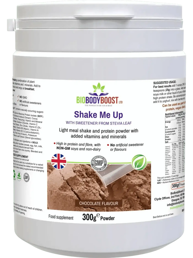 Shake Me Up chocolate vegan halal meal replacement shake UK for weight loss