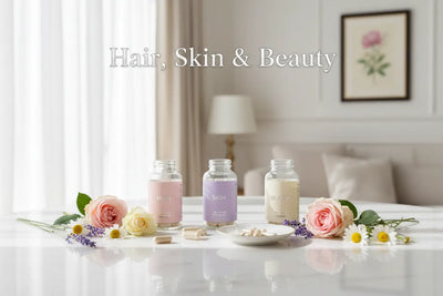 Hair, skin and beauty supplements UK — marine collagen, biotin and antioxidants by BioBodyBoost
