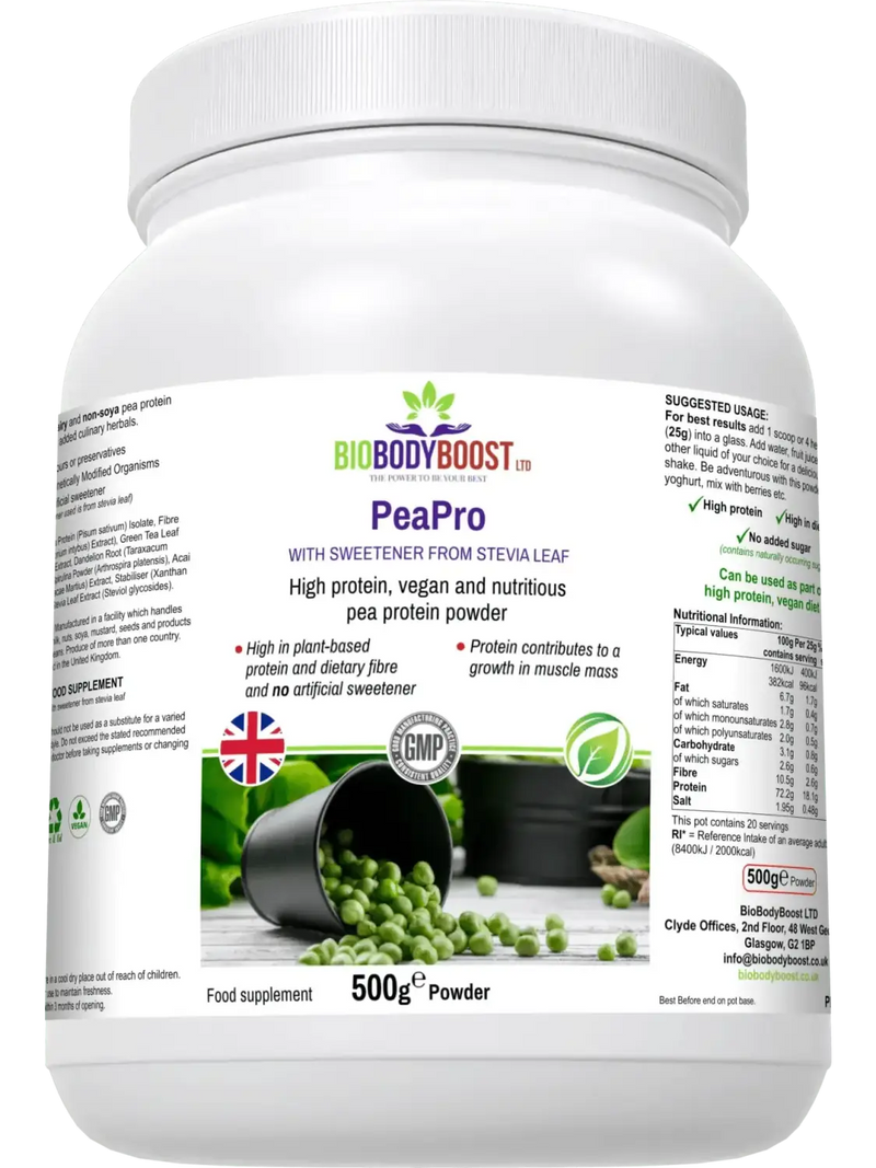 PeaPro Diet Food Supplements BioBodyBoost