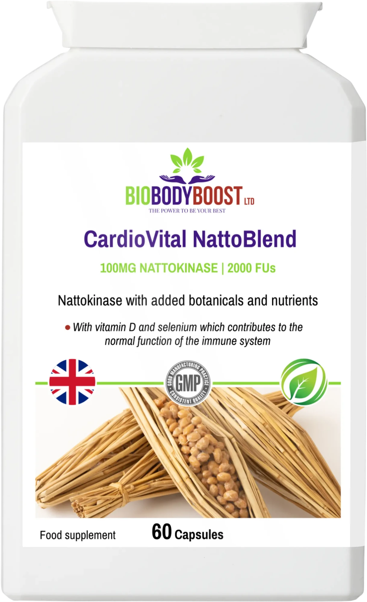 CardioVital Natto Blend - Nattokinase Supplement - Herbal Multivitamins coriander leaf n-acetyl cysteine cardiovital