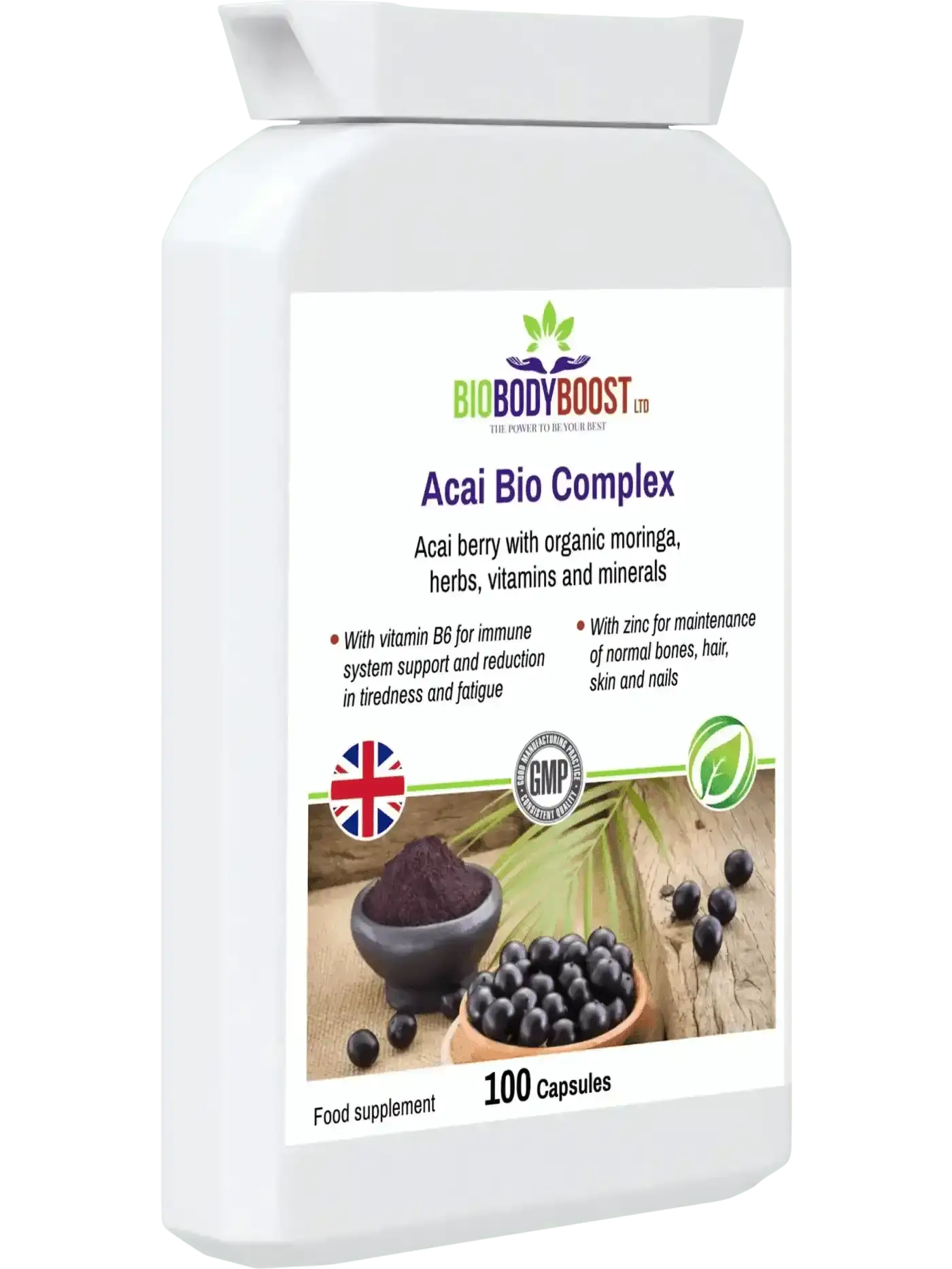 Acai Bio Complex – 60‑Caps Berry Immunity & Energy Supplement - Herbal