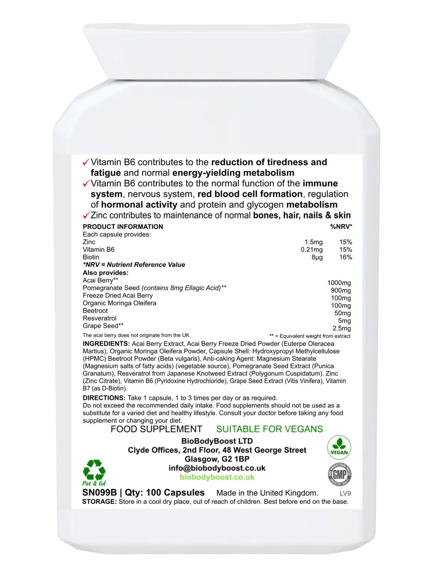 Acai Bio Complex -Acai Berry Immunity - Herbal Supplement