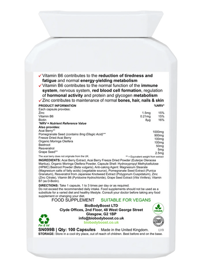 Acai Bio Complex -Acai Berry Immunity - Herbal Supplement