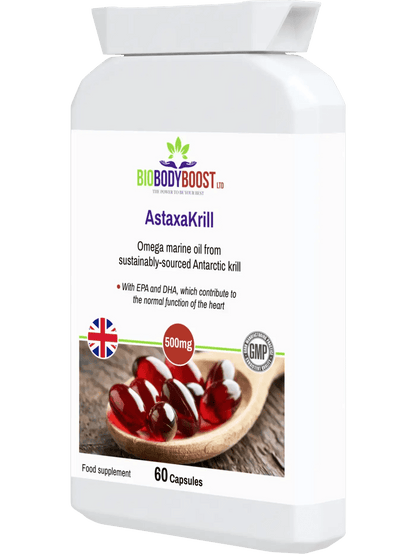 AstaxaKrill - Antarctic Krill Oil Capsules - BioBodyBoost