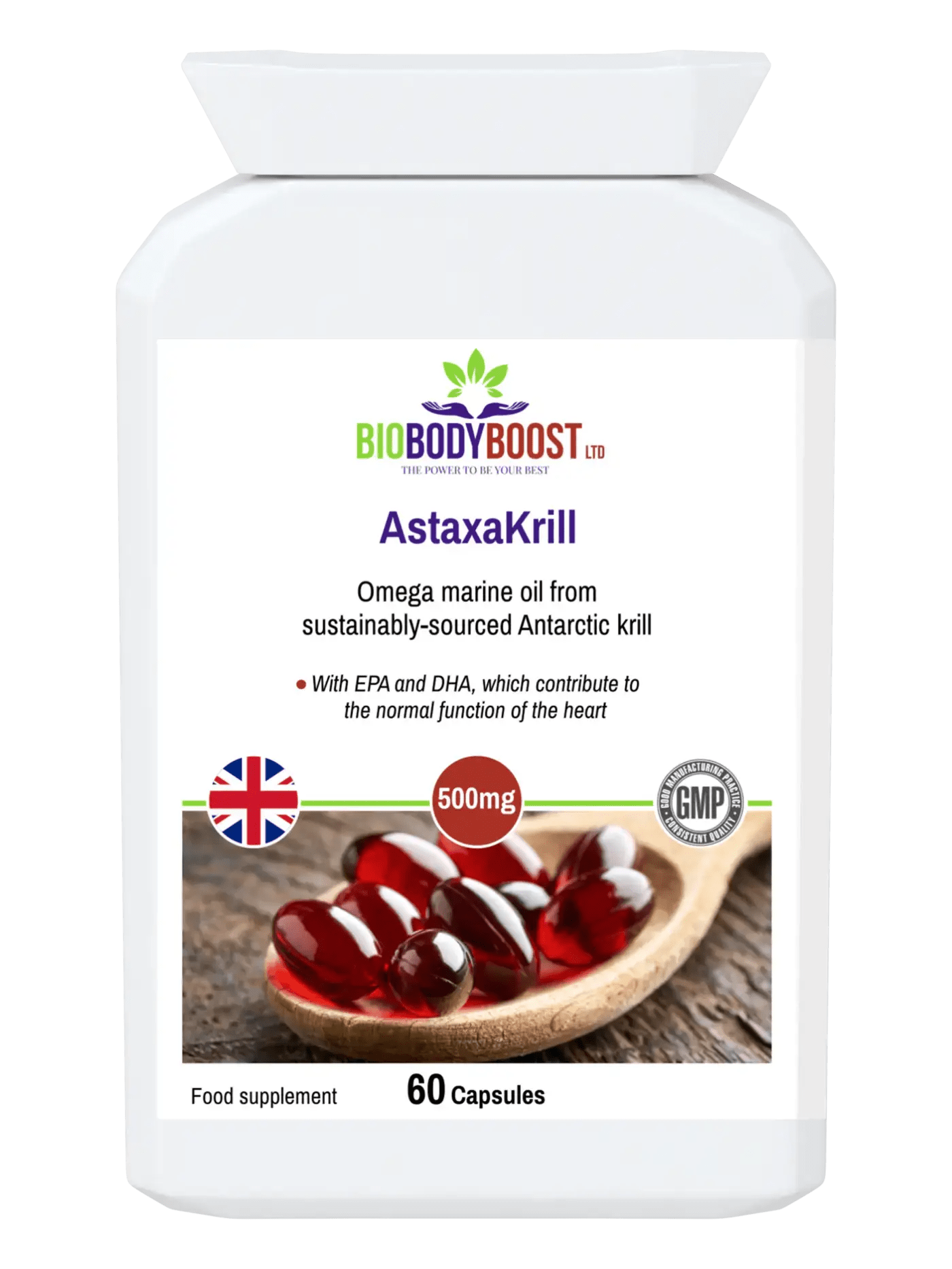 AstaxaKrill - Antarctic Krill Oil Capsules - Omega Oils