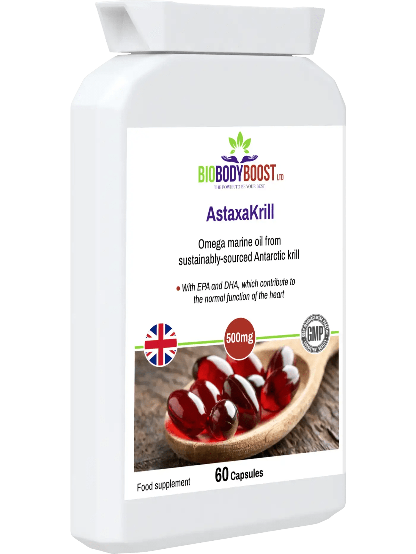 AstaxaKrill - Antarctic Krill Oil Capsules - Omega Oils