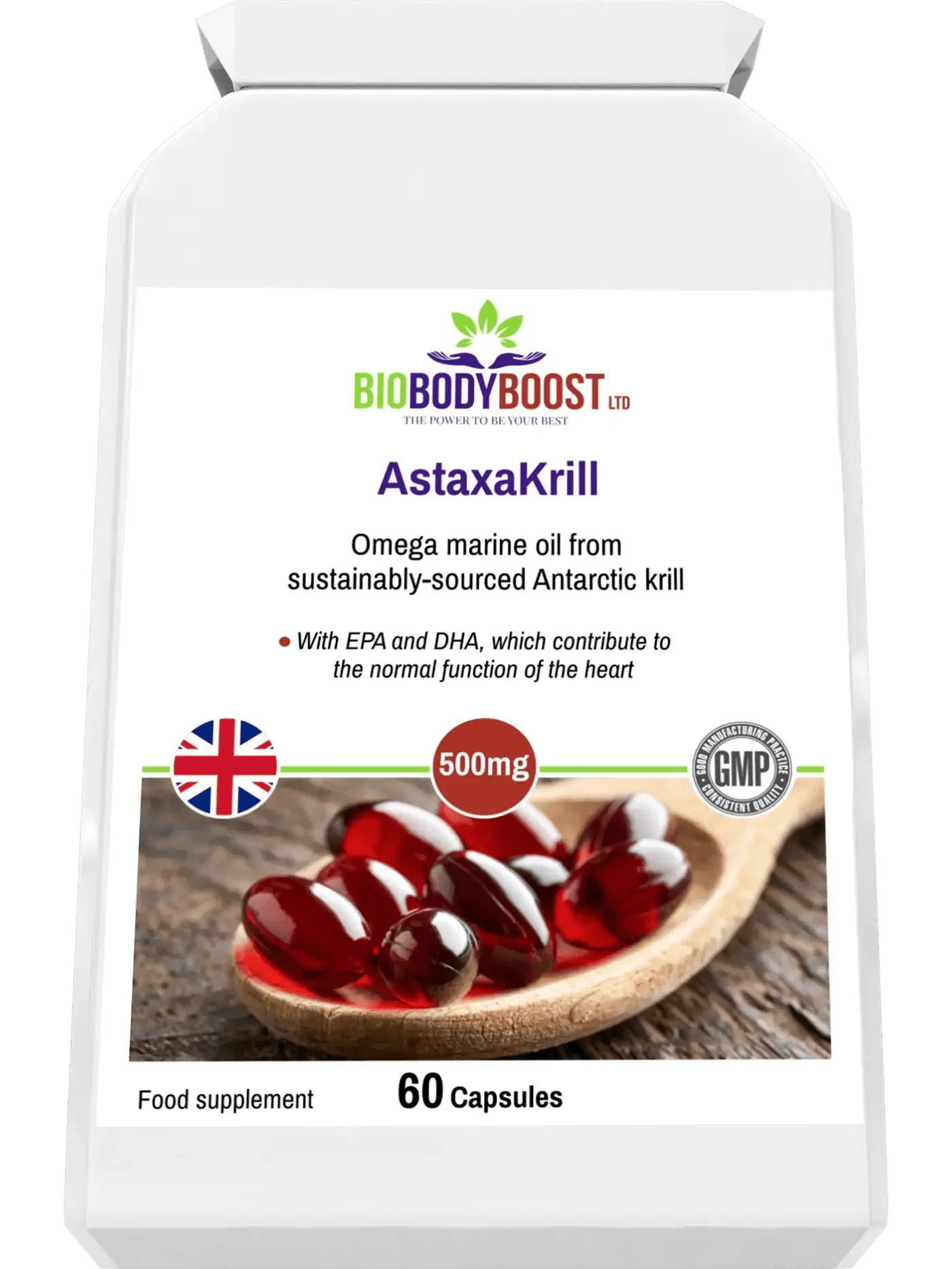 AstaxaKrill - Antarctic Krill Oil Capsules - Omega Oils