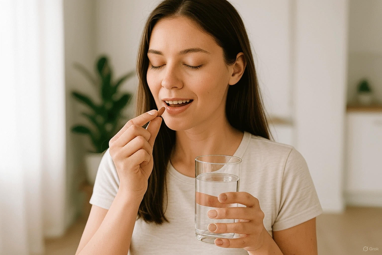 woamen taking biobodyboost vegan supplement