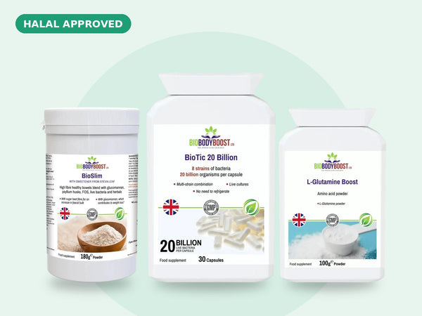 Halal-Approved Gut Health Supplements UK by BioBodyBoost, halal approved