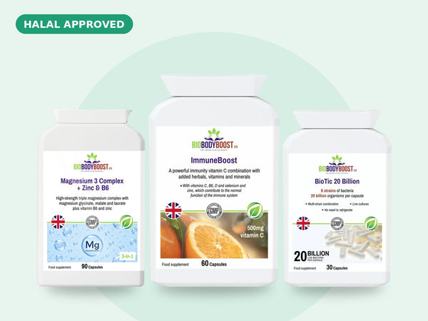 Plant-Based Vitamins & Minerals UK — Halal Approved by BioBodyBoost, halal approved