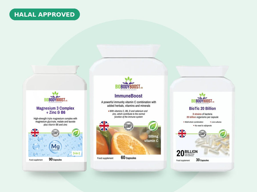 Plant-Based Vitamins & Minerals UK — Halal Approved by BioBodyBoost, halal approved