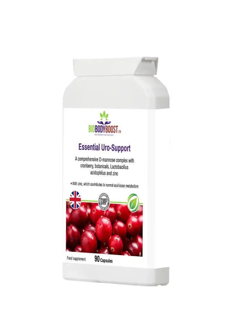 BioBodyBoost Essential Uro-Support with D-Mannose and cranberry for urinary tract health, 90 capsules