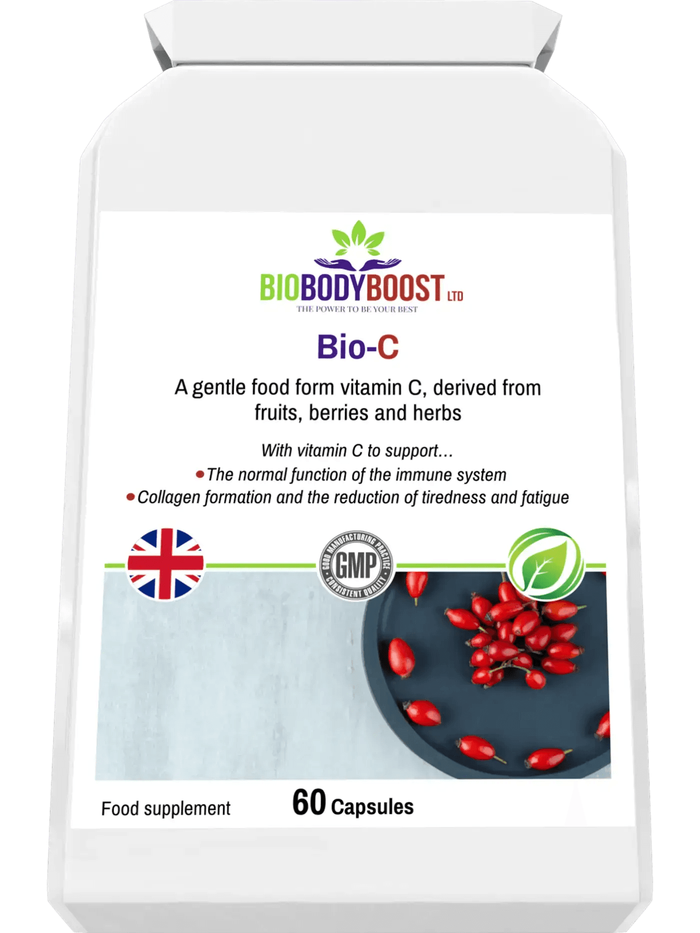 Bio-C - Non-acidic Food Form Vitamin C - BioBodyBoost