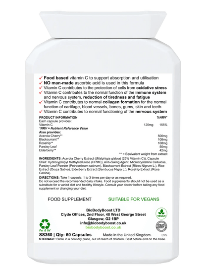 Bio-C - Non-acidic Food Form Vitamin C - BioBodyBoost