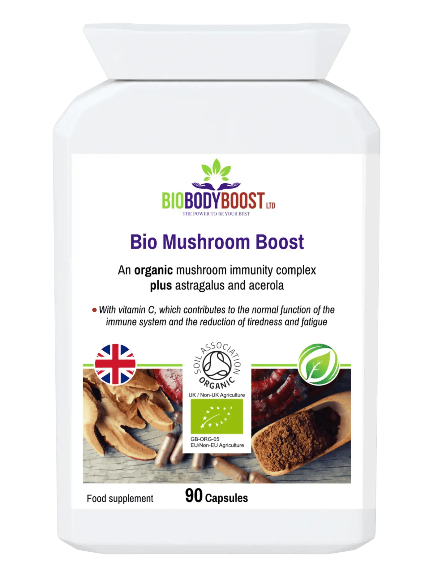 Bio Mushroom Boost - Organic Mushrooms Immunity Blend - Vitamins & Supplements