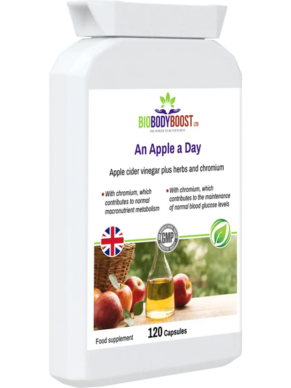 BioBodyBoost Apple Cider Vinegar Capsules with Herbs and Chromium for Metabolism Support