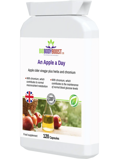 BioBodyBoost apple cider vinegar capsules with herbs and chromium for macronutrient metabolism