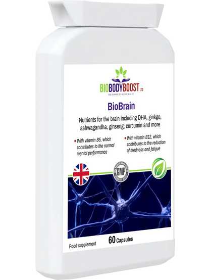 BioBrain - Natural Nootropics Supplement with vitamins and nutrients for improved mental performance