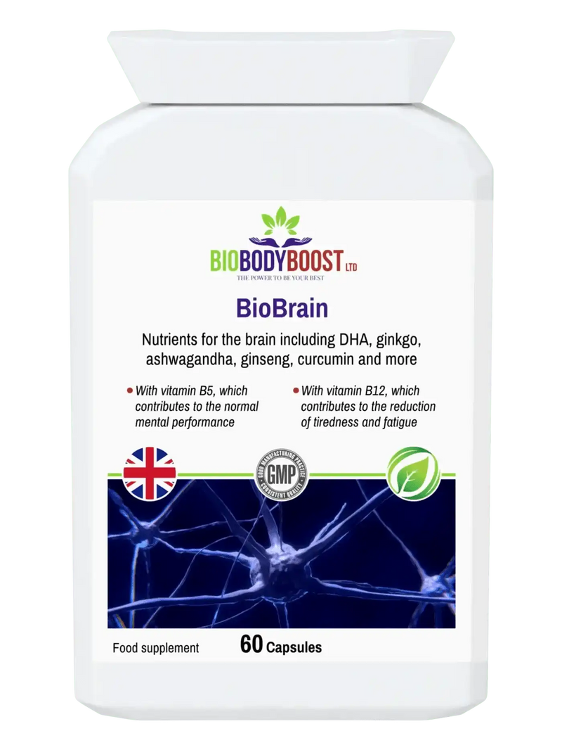BioBodyBoost Brain Supplements BioBrain - Natural Nootropics Supplement