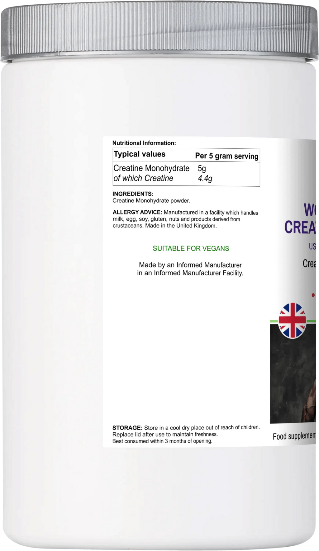 BioBodyBoost Creatine Workout Range - Creatine Monohydrate