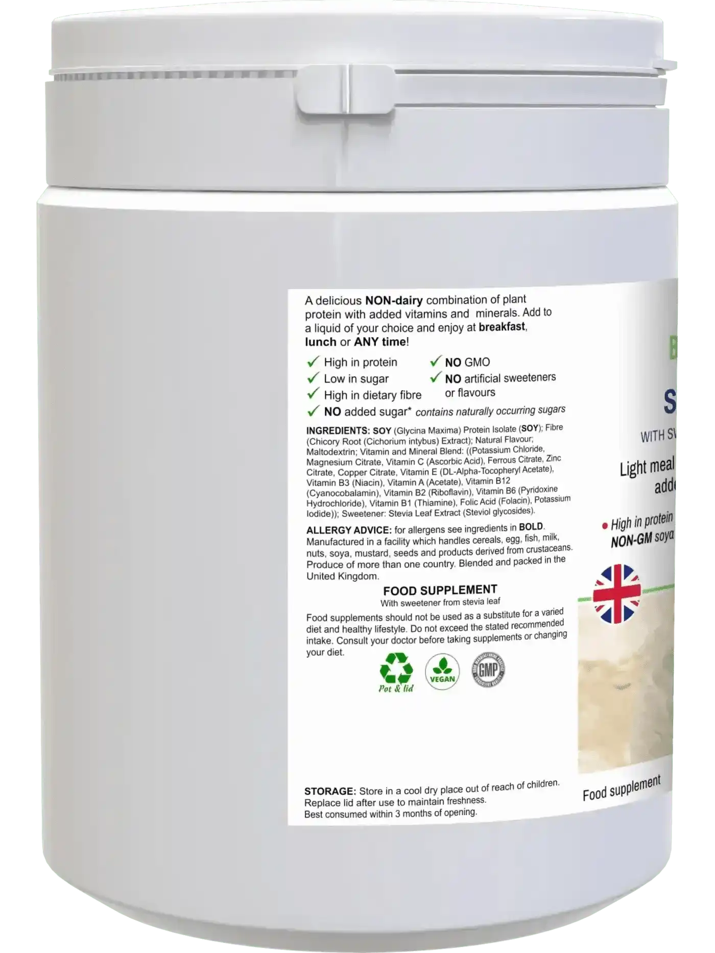 BioBodyBoost Diet Protein Shakes Shake Me Up Vanilla - Vegan Meal Shake