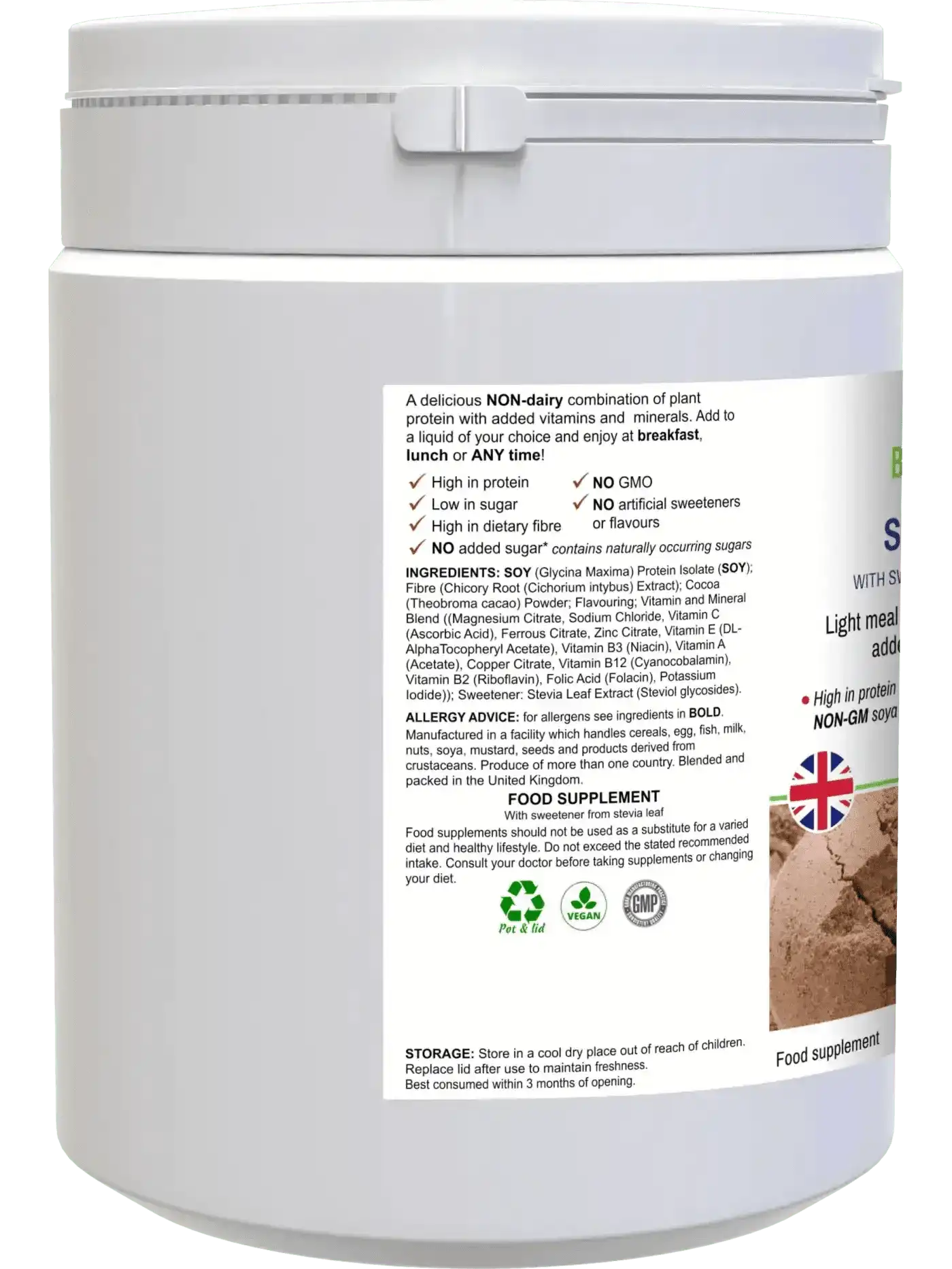 BioBodyBoost Diet Protein Shakes Shake Me Up Vegan Chocolate Meal Shake for Wellness
